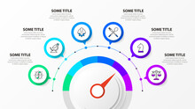 Infographic Template With Icons And 6 Options Or Steps. Pointer