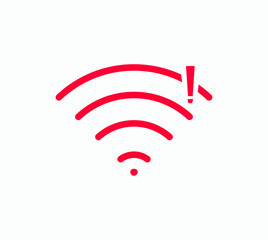 no wi-fi icon vector, no internet signal icon