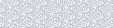  French Blue Floral Linen Seamless Pattern With 2 Tone Country Cottage Style Botanical Motif. Simple Vintage Rustic Fabric Textile Effect. Primitive Modern Shabby Chic Design.