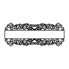 Poster - Vintage decorative ornament. Flourish decoration and frames. Vintage design elements set. Ornamental borders, royal ornament swirls. Classical decoration flourishes elements. Border in retro style.