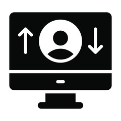 Wall Mural - exchange person icon. user interface vector illustration, as a simple vector sign and trendy symbol 