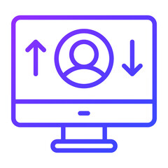 Wall Mural - exchange person icon. user interface vector illustration, as a simple vector sign and trendy symbol 