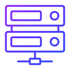Wall Mural - shared server icon. user interface vector illustration, as a simple vector sign and trendy symbol in