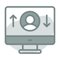 Wall Mural - exchange person icon. user interface vector illustration, as a simple vector sign and trendy symbol 