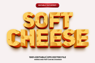 Sticker - cheese cartoon Comic Style Bold 3D Editable text Effect Style