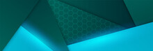 Modern Gradient Shape Green Blue Abstract Banner Design Background