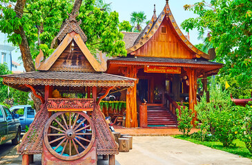 Poster - The wooden shrine of Wat Chammathewi, Lamphun, Thailand