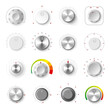 © Macrovector - Round Adjustment Dial Realistic Set