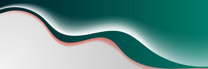 modern Wave green abstract banner design background