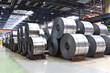 © industrieblick - industrial plant for the production of sheet metal in a steel mill - storage of sheet rolls