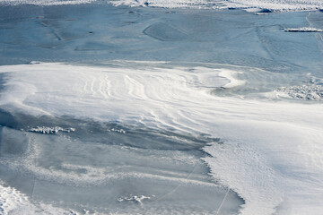 Wall Mural - snow covered marina