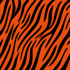 stripe animals jungle tiger pattern. white and black animal print. Vector illustration