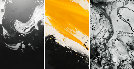 Wall Mural - abstract elements on a stylish background with watercolor texture