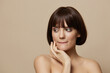 © SHOTPRIME STUDIO - beautiful woman bare shoulders clear skin posing cropped view