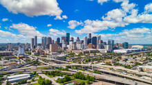 Houston, Texas, USA Drone Skyline Aerial
