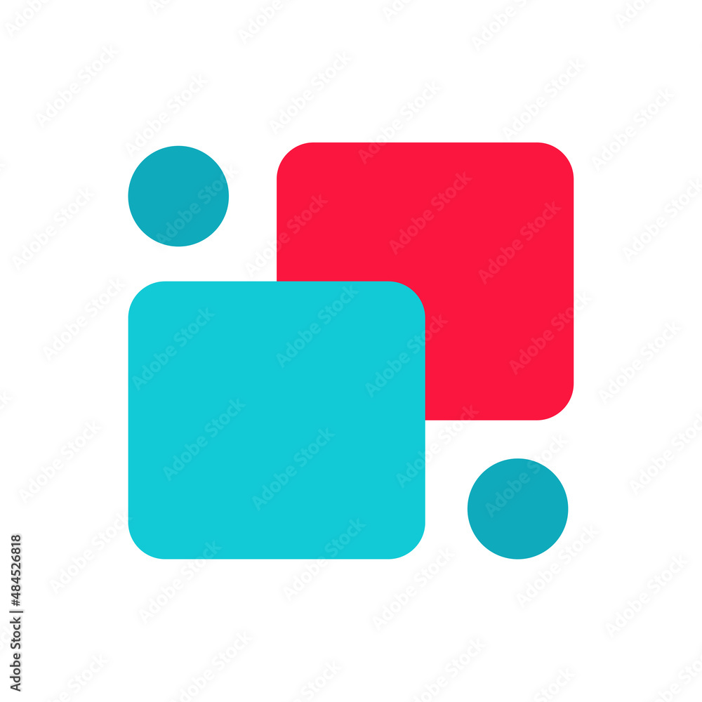 Abstract Colorful Blue And Red Vector