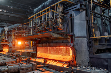 Furnace for heating metal forgings and ingots.