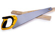 © Александр Бутылов - Wood hacksaw carpentry and locksmith tool, a type of hand saw for sawing wood, isolated on a white background