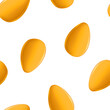 Seamless pattern of orange pill for erection. Vector illustration template