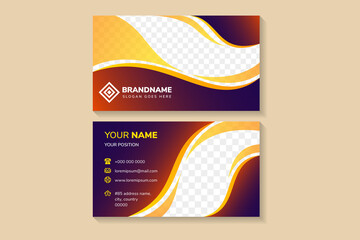 Wall Mural - abstract professional and designer business card template or visiting card with space for photo and 