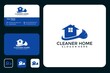 © user26248602 - Modern house cleaning logo design and business card