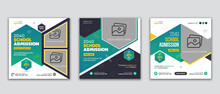 School Admission Social Media Instagram Post And Web Banner Template