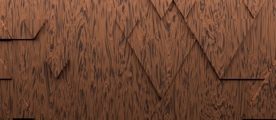 Wall Mural - Abstract modern wooden triangle background