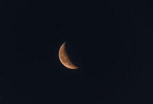 Half Moon In The Night Sky 