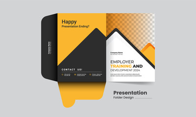 Wall Mural - Business Presentation folder design. The layout is for posting information about Folder design, cover for catalog, brochures.