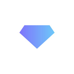 Sticker - Diamond sign vector icon with gradient