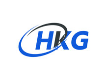 HKG Letter Creative Modern Elegant Swoosh Logo Design