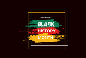 Wall Mural - Black history month 2022 African American history celebration vector illustration.