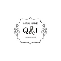 QJ Beautiful elegant logos or wedding monograms collection	
