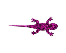 Lizard Gecko Purple Glitter Icon Logo Symbol Illustration
