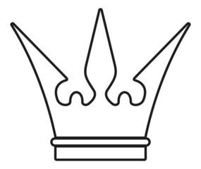 Sticker - royalty crown line style