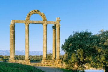 Ruins of the ancient Roman city of Augustobriga in Caceres, Spain.