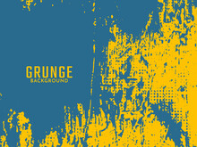 Blue And Yellow Rough Grunge Texture Background Design