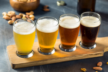 Wall Mural - Boozy Refreshing Cold Beer Flight