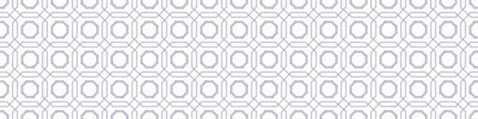 Wall Mural - French blue geometric linen seamless pattern. Tonal farmhouse cottage style abstract grid background. Simple vintage rustic fabric textile effect. Primitive modern shabby chic kitchen cloth design.