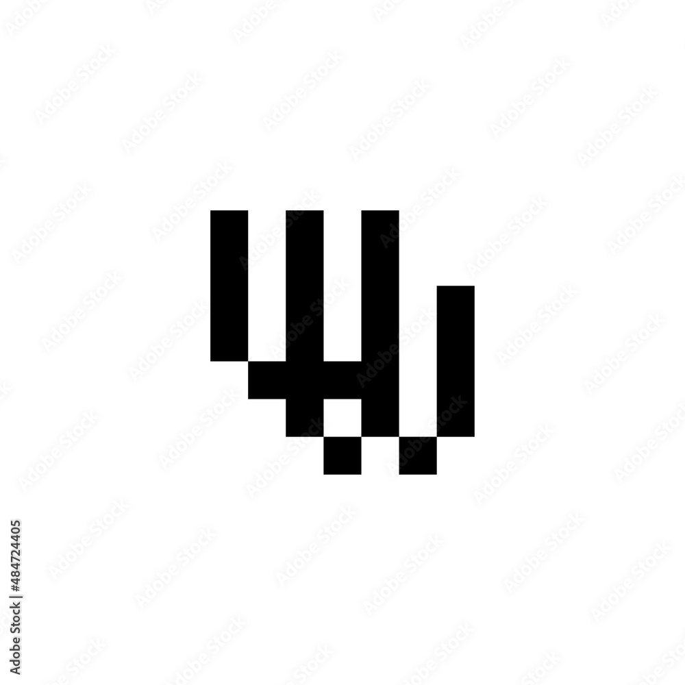 initial letters ww pixel art logo vector Stock Vector | Adobe Stock
