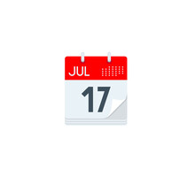 Wall Calendar Vector Isolated Icon. Emoji Illustration. Spiral Calendar Vector Emoticon