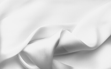 Wall Mural - White satin silk, elegant fabric for backgrounds