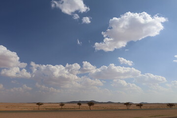 Wall Mural - Beautiful blue Sky  White clouds  Panoramic scene view Cloudy - natural background