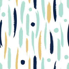 Expressive dry brushes seamless pattern. Minimalistic creative trend strokes. Winter, spring or summer seasons. Vector design for cover, print, textile or wrapp paper.