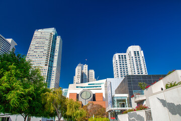 Poster - Buildings and skyscrapers around Yerba Buena Gardens, a city park in Downtown San Francisco.