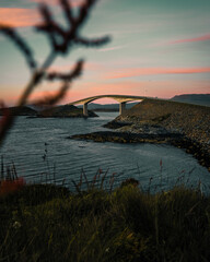 Sticker - Aerial view of Storseisundet Bridge in Norway