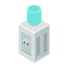 Poster - Electric water dispenser isometric