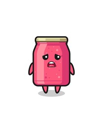 Poster - disappointed expression of the strawberry jam cartoon