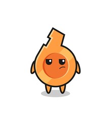 Sticker - cute whistle character with suspicious expression