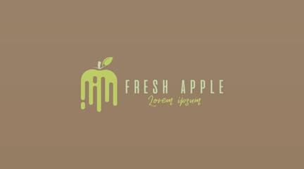 Apple Fruit Logo Design Concept Vector. Fruit Logo Template Vector